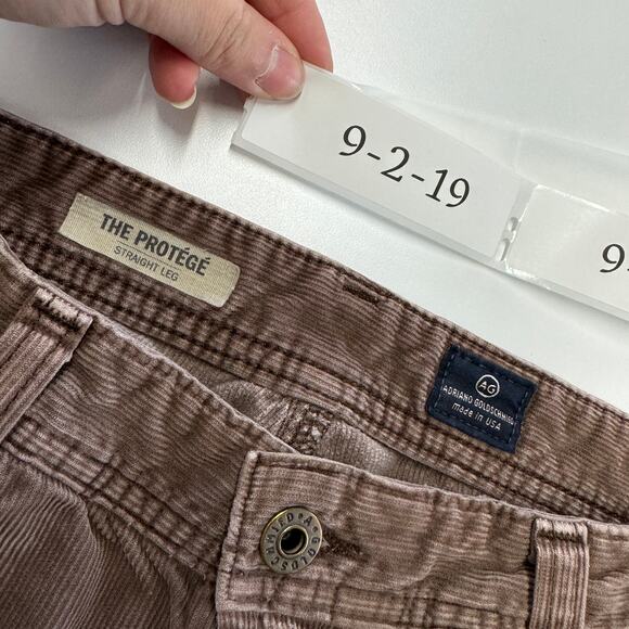 Adriano Goldschmied Pants Mens 36 x 29 Brown Protege Straight Leg Pima Cotton - Picture 4 of 8